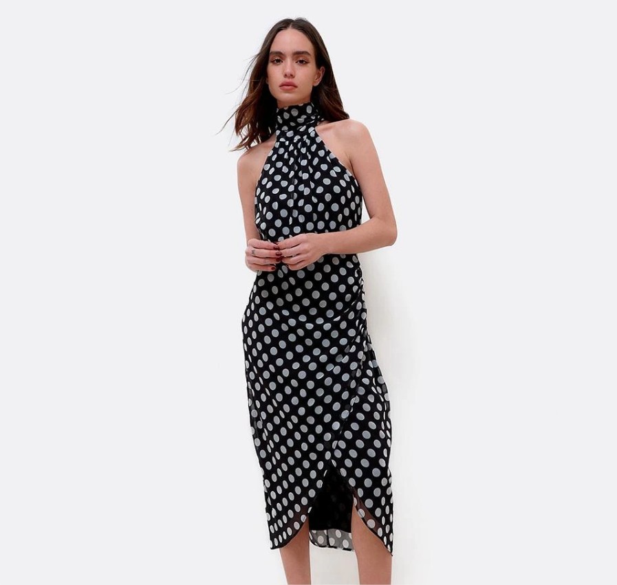 vestido midi lunares cuple
