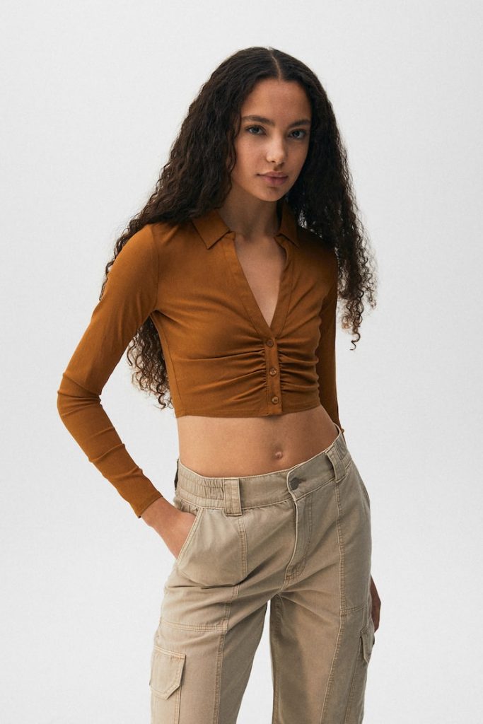 Camisa ajustada drapead