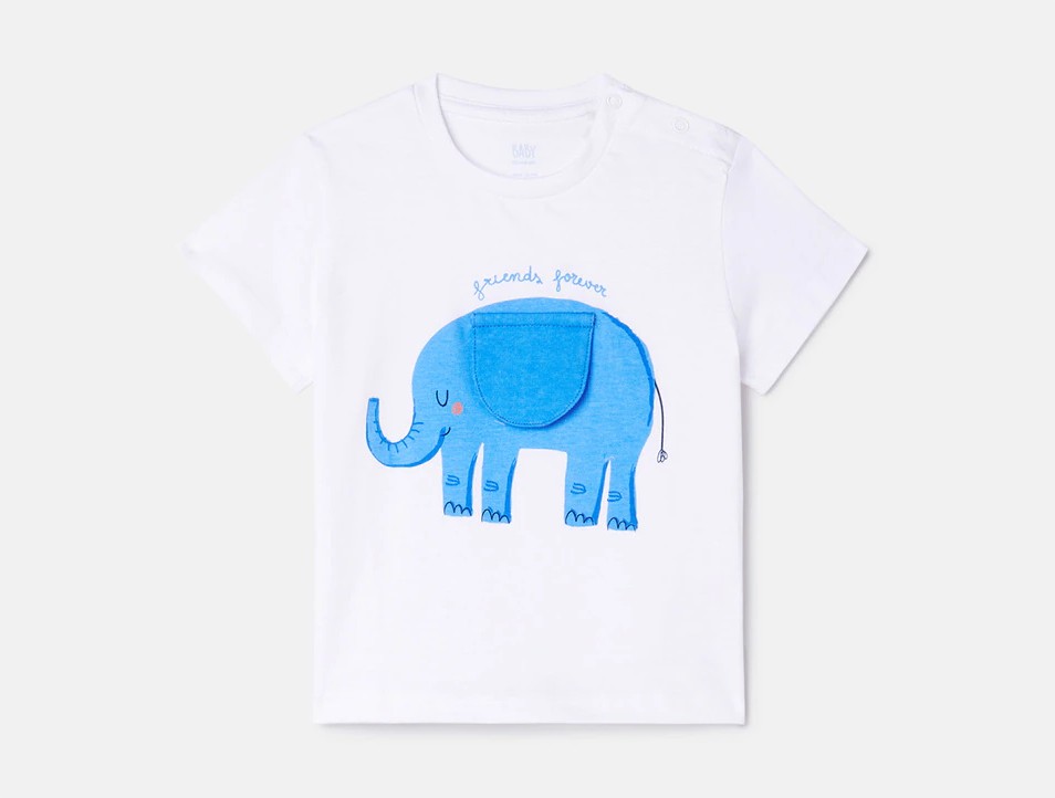 camiseta bebe print elefante