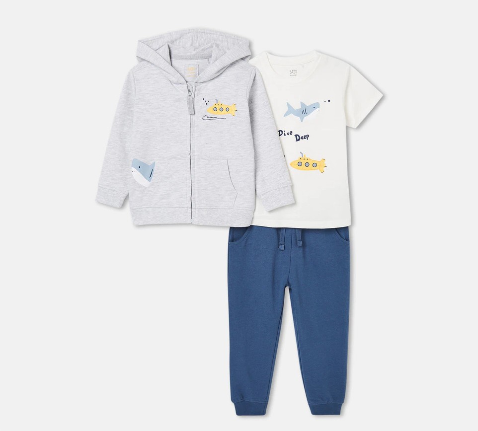 conjunto 3 piezas bebe el corte ingles