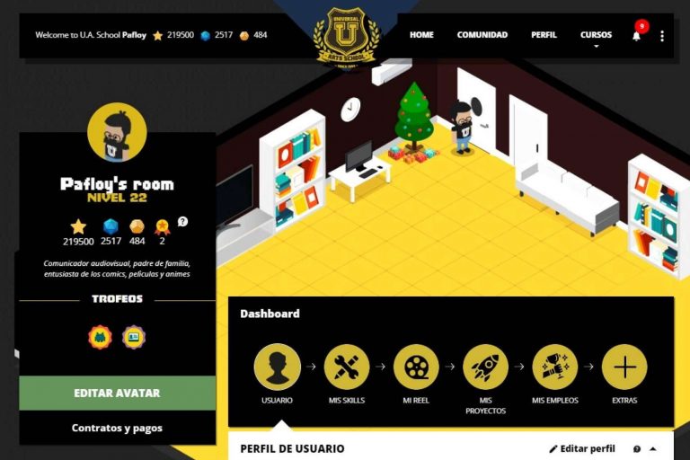 La apuesta de la Universal Arts School por las nuevas tecnologías, un campus virtual gamificado con avatares