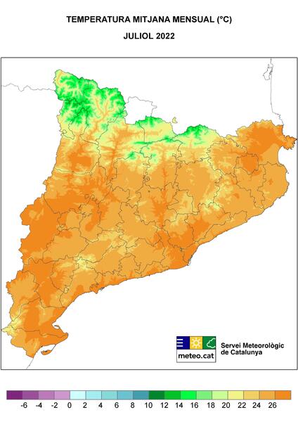 Cataluña vivió un julio “entre los tres más cálidos” medidos