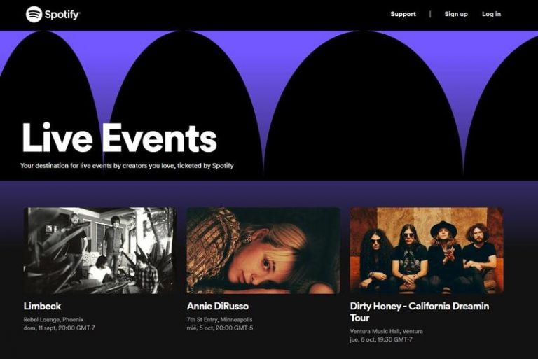 Spotify comienza las pruebas de Tickets, para la venta directa de entradas de conciertos