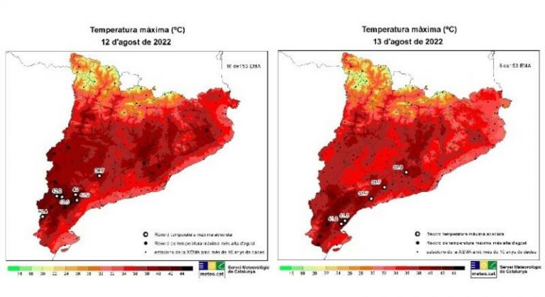 Cataluña vive una primera quincena de agosto «excepcionalmente calurosa», según el SMC