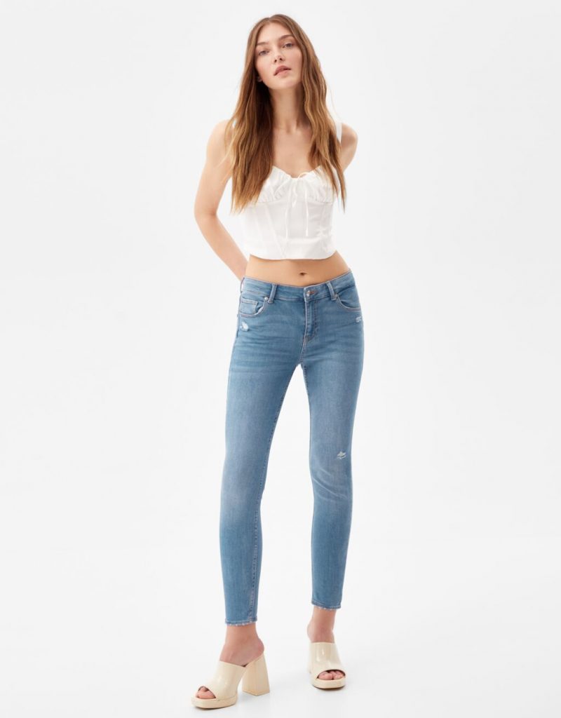 Jeans push up low waist Bershka