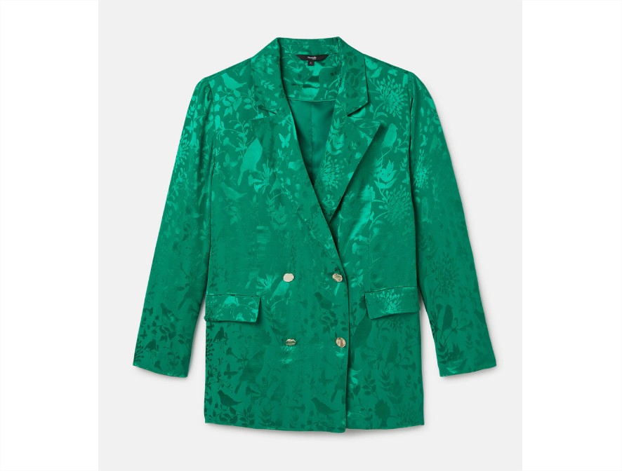 Blazer De Mujer Jacquard Con Pájaros El Corte Inglés