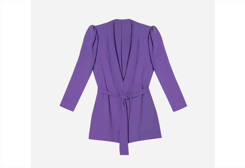 Chaqueta De Mujer Con Solapas Y Cinturón