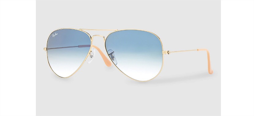 Gafas de sol aviador RB3025 doradas el corte inglés