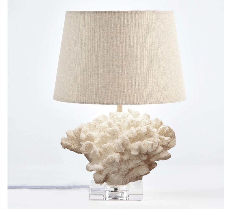 Lámpara De Mesa Coral Blanco
