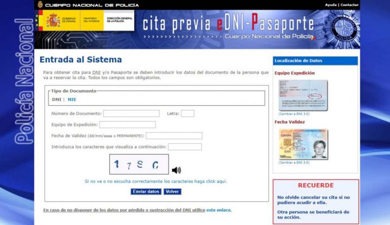 Los pasos para pedir cita para renovar el DNI electrónico