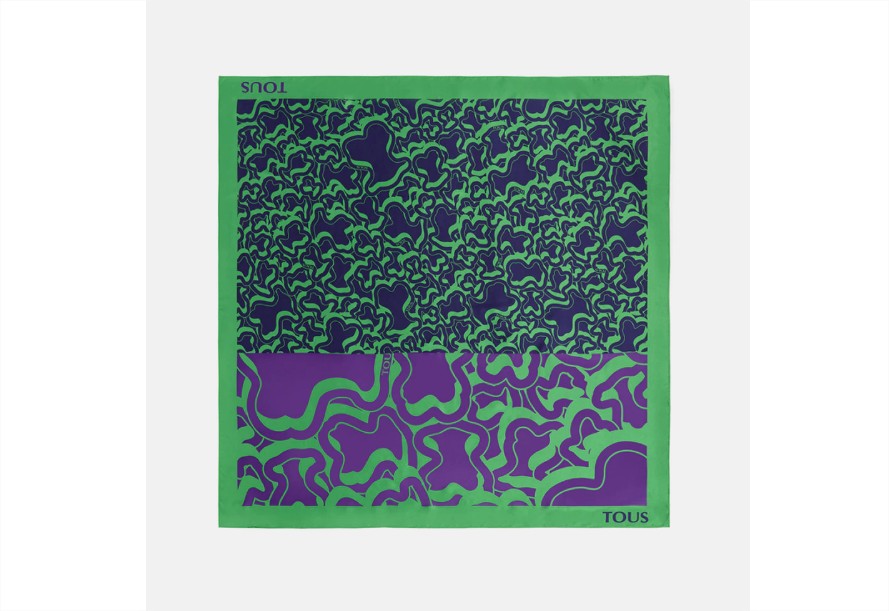 Pañuelo con estampado monogram TOUS en verde el corte inglés