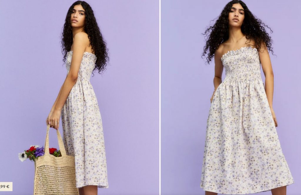 El Vestido Midi Con Fruncido De H&Amp;M