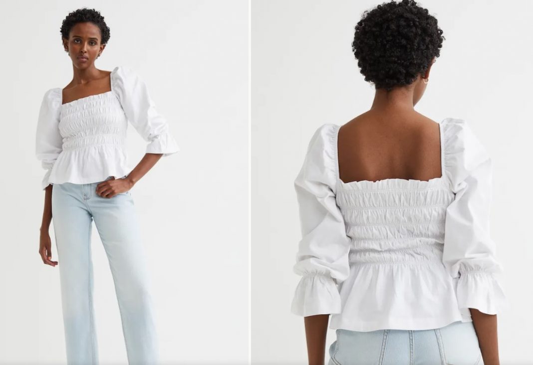 Top fruncido de H&M