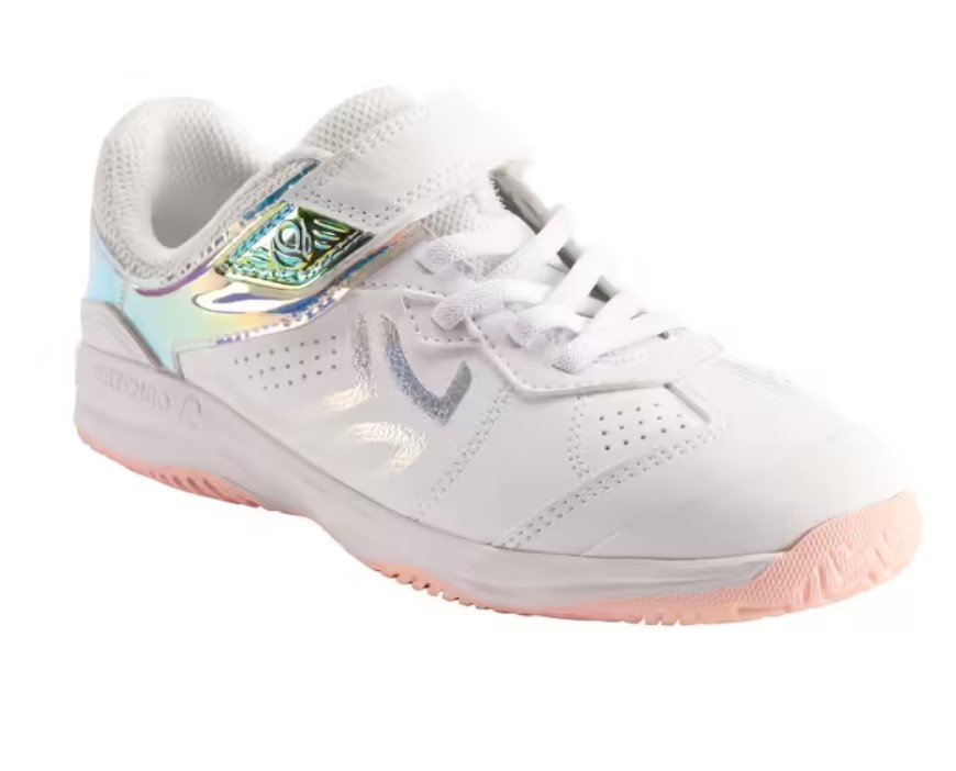 Zapatilla tenis con tira adherente blanca