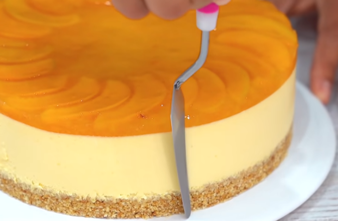 Tarta De Queso Con Melocotón El Postre Que No Necesita Horno