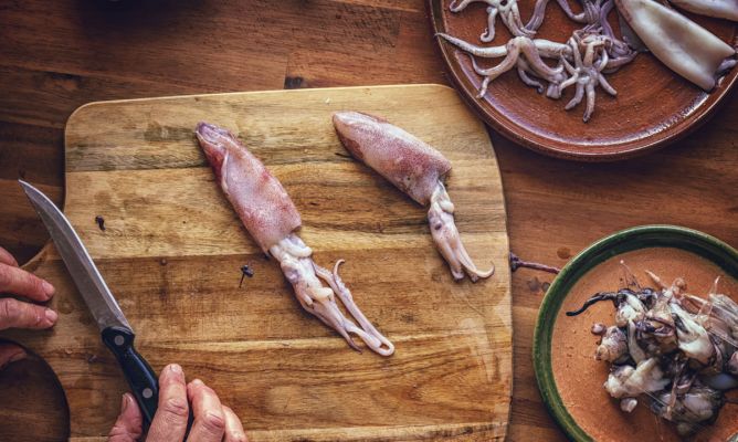 Tercer Paso: Limpiar Los Calamares
