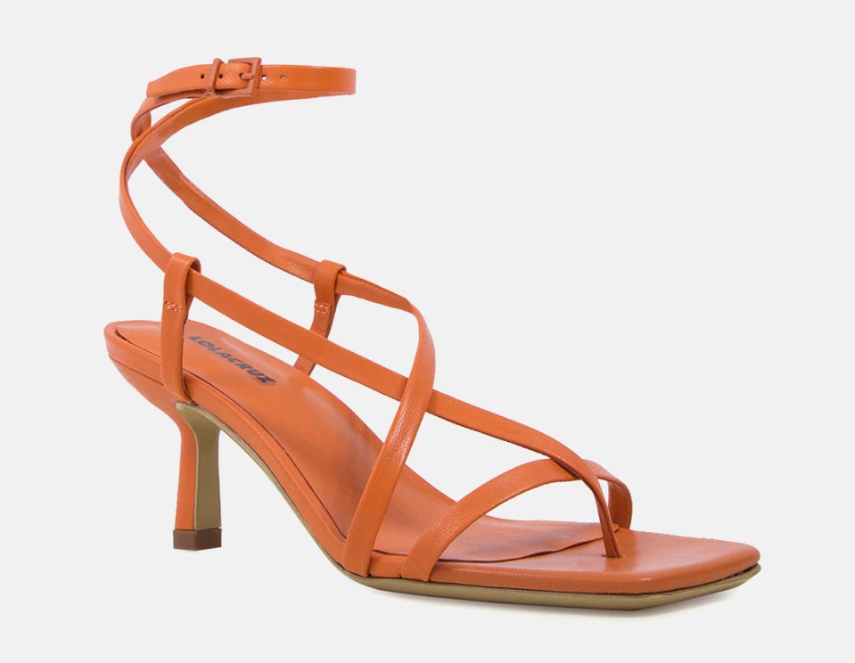 sandalias tacon tiras