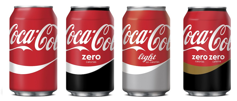 ¿Cuántas bebidas cero azúcar posee Coca – Cola actualmente en el mercado?