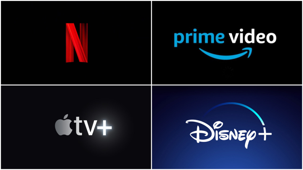 La plataforma de streaming de películas. Netflix, HBO Max, Amazon Prime Video, Apple TV, Disney