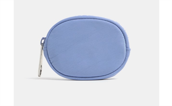 Monedero ovalado de nylon azul pastel con cremallera el corte inglés