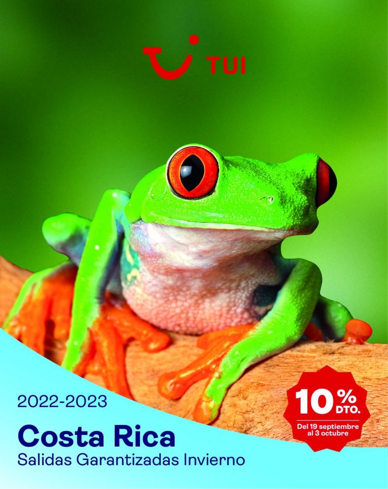 TUI lanza una potente campaña con un 10% de descuento para viajar a Costa Rica durante los meses de invierno