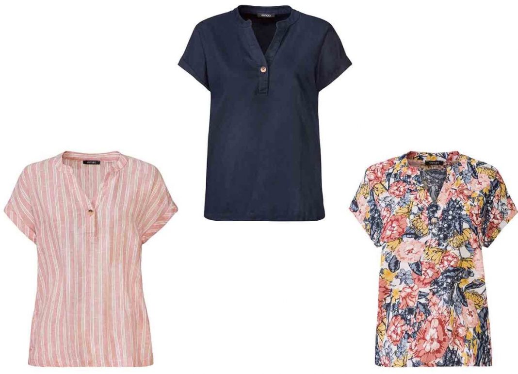 Blusa de lino para mujer de Lidl