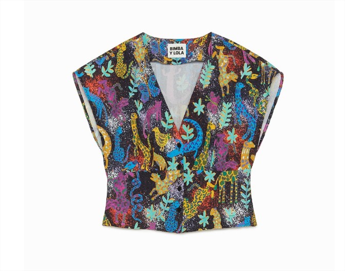 Top fluido print Jungle el corte inglés