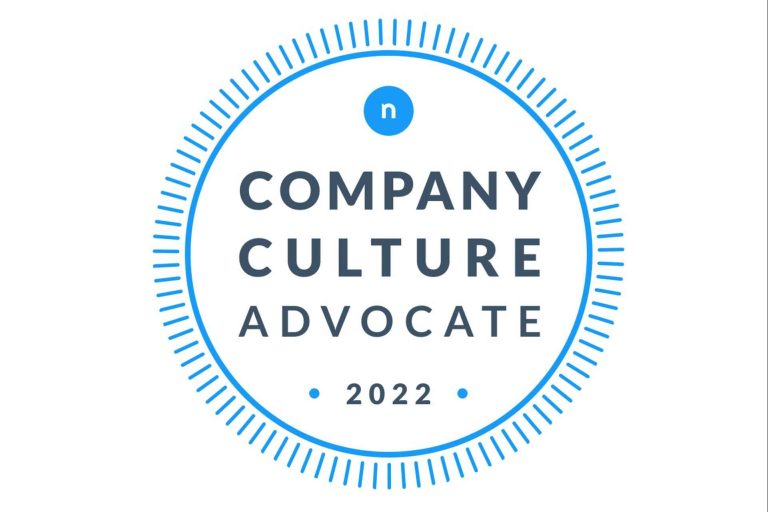 La Company Culture Advocate badge de Nailted identifica la buena cultura empresarial