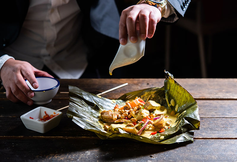 Ceviche A La Llama Envuelto En Hoja De Platano Oceanika