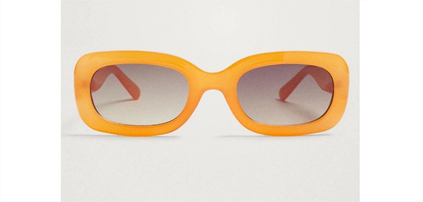 Gafas de sol de mujer Parfois con forma cuadrada en naranja