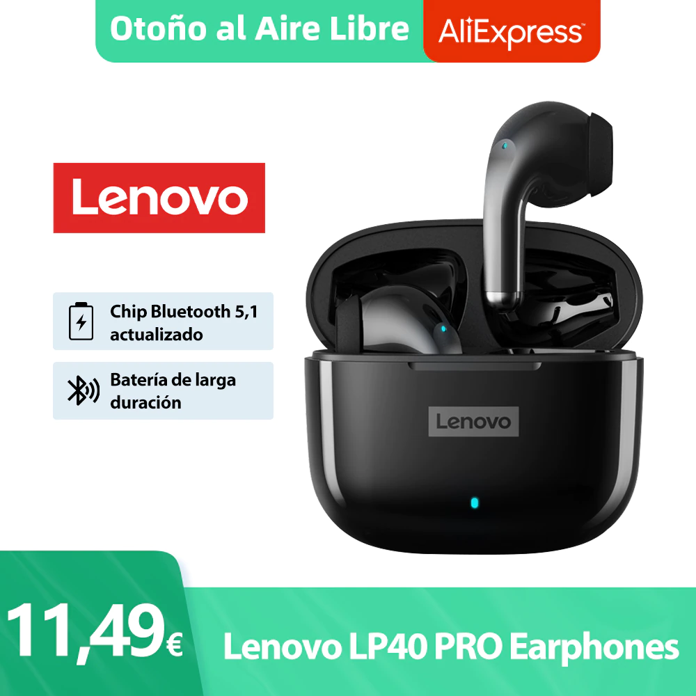 Lenovo Lp40 Pro Tws Auriculares Inal Mbricos Cascos Deportivos Con Bluetooth 5 1 Reducci N De