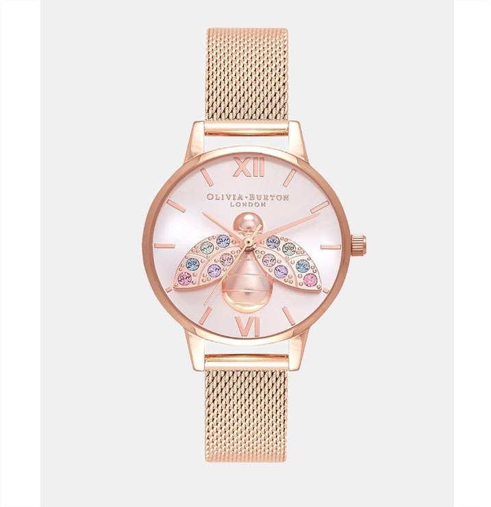 Reloj de mujer Olivia Burton OB16RB28 de malla de acero rosa