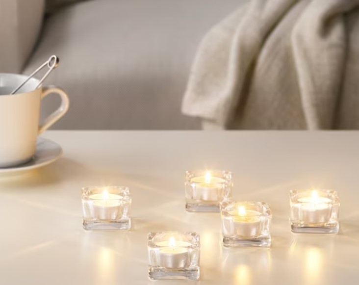 Las velas con aroma a vainilla de Ikea