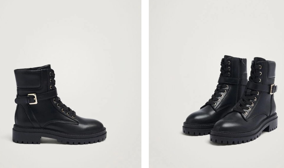 Botas militares con hebilla