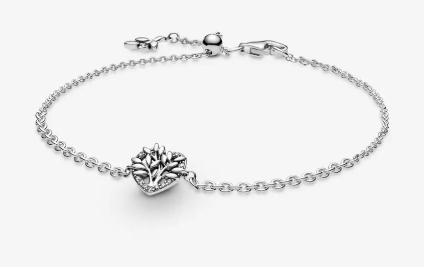 Pulsera Cadena Corazón Árbol de la Familia