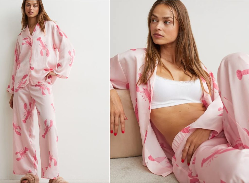 Camisa y pantalón de pijama con cangrejos