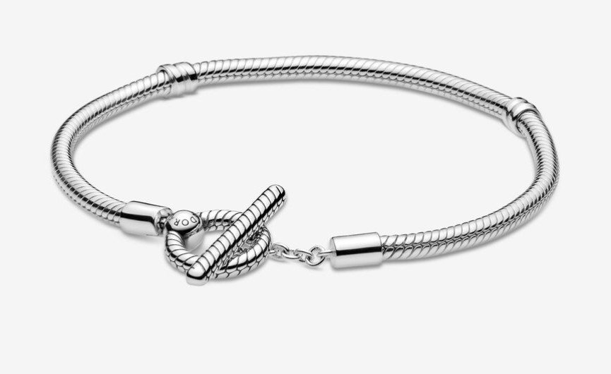 Pulsera con diseño de Cadena de Serpiente Plata