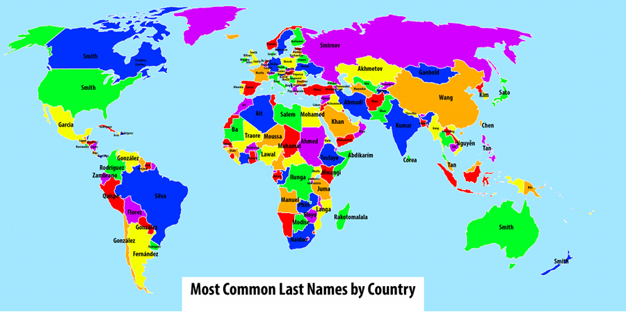 ¿Cuál Es El Apellido Más Común En Tu País?