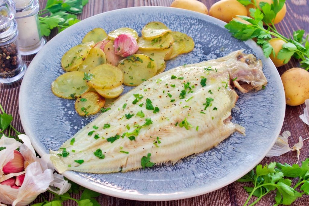 INGREDIENTES PARA EL LENGUADO AL HORNO