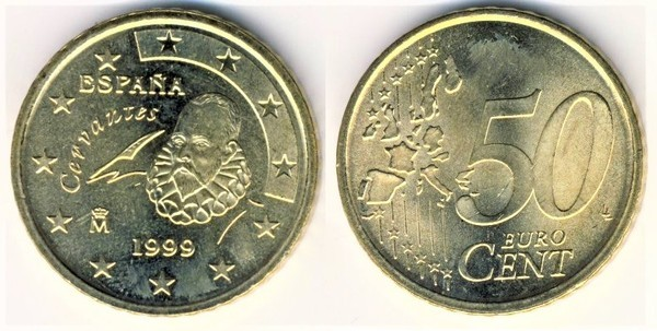 Moneda De 50 Céntimos Del Año 1999
