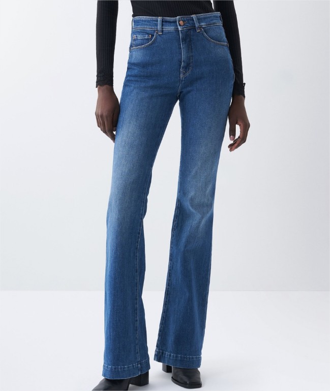 Vaquero Campana De Mujer Secret Glamour De Tiro Alto Con Efecto Push In