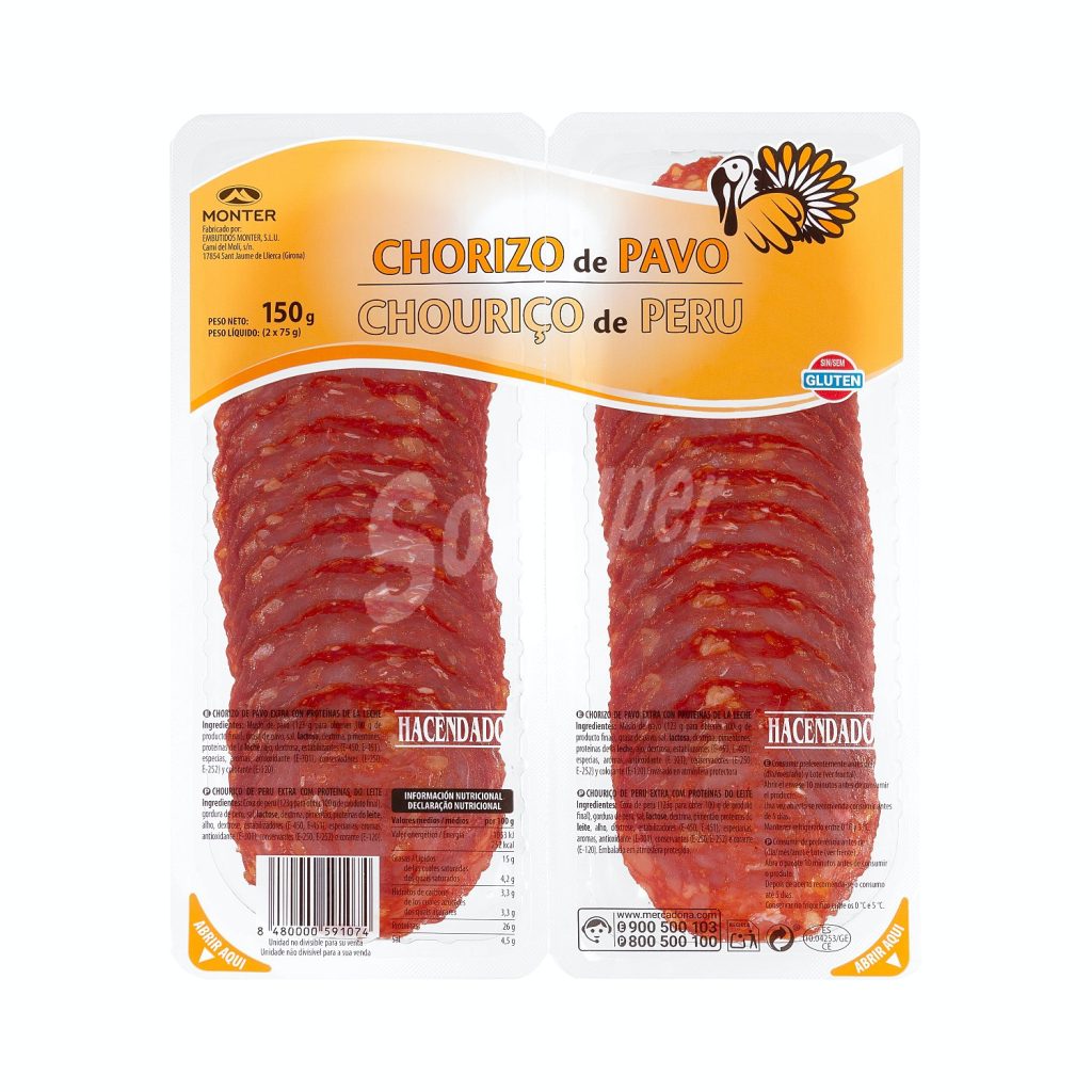 chorizo de pavo extra