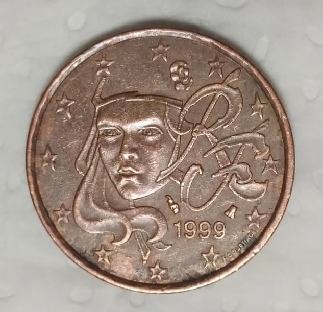 5 centimos de Francia del ano 1999