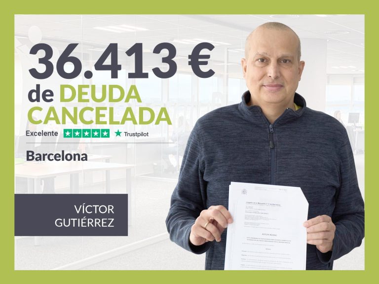 Repara tu Deuda Abogados cancela 36.413€ en Barcelona (Catalunya) con la Ley de Segunda Oportunidad