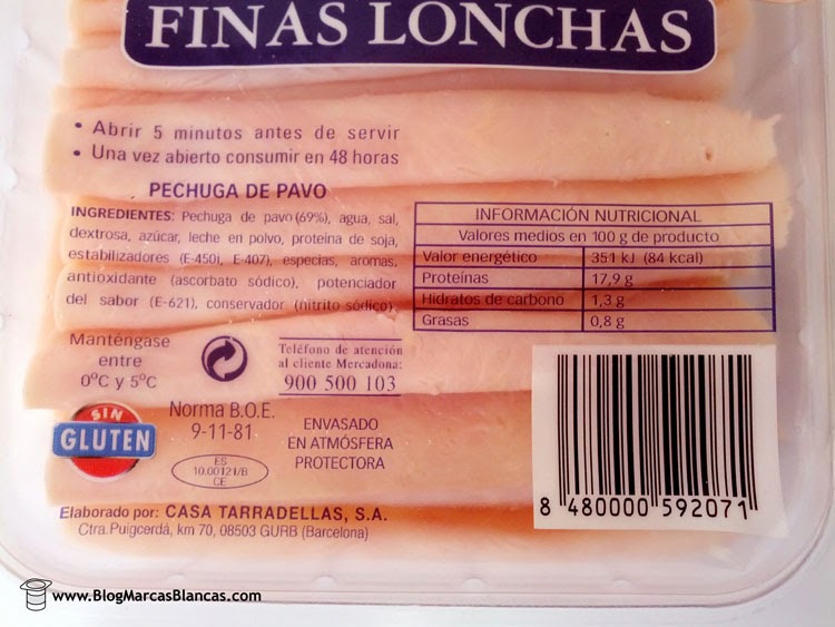 pechuga de pavo en finas lonchas