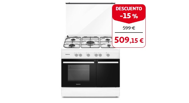 Cocina Independiente A Gas Butano Taurus Cig5Fwhm 5 Fuegos