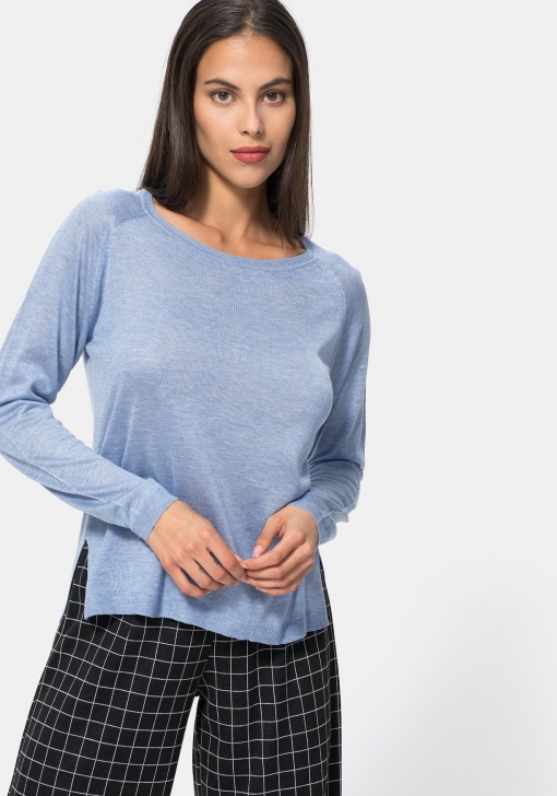 Carrefour - Jersey Cuello Redondo Aberturas Laterales Sostenible De Mujer