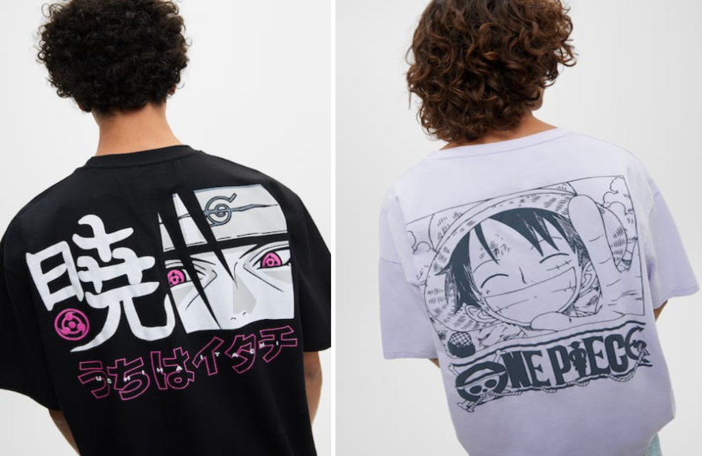 Las camisetas de Pull Bear inspiradas en Naruto One Piece y otros animes que arrasan