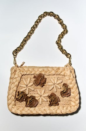 Bolso Hombro Trenzado Flores