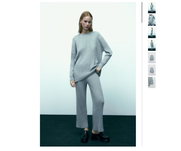 Jersey Oversize Punto Rib De Zara